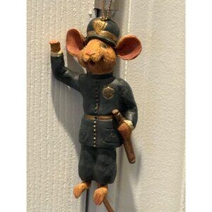 Kurt Adler Police Mouse Christmas Ornament Hole In The Wall Gang Figurine